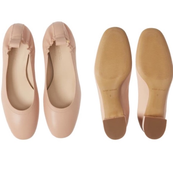 EVERLANE The Day Heel Pump Pale Rose 7.5 Nude Ballet Slippers NEW NWT - Picture 10 of 16